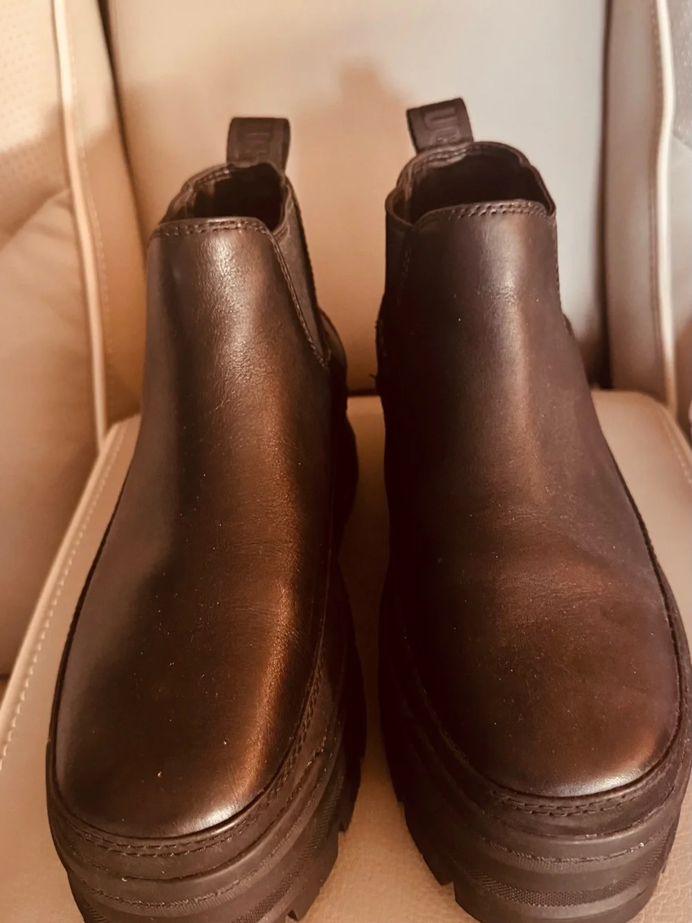 UGG Women's Black Platform Chelsea Boot